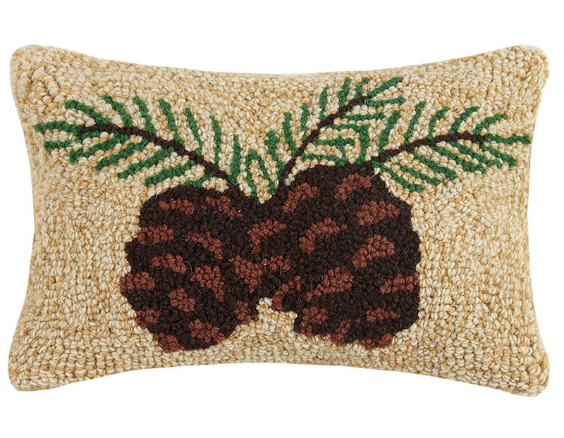 Coussin en laine Lodge and Tree