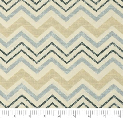 Waverly Inspirations 100% Cotton Duck Canvas 45" Wide Upholstery Fabric by the Yard, Chevron Spa