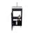 Rivera Freestanding Bathroom Vanity With One Door, Two Shelves, Resin Sink Base Cabinet, Black