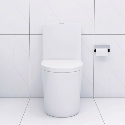 Toilette allongée une pièce - blanc