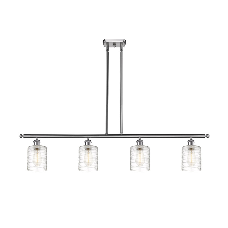 Karon 4 - Light Kitchen Island Pendant, LED, Brushed Satin Nickel
