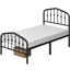 Metal Bed with Arched Headboard and Footboard-903604193-903604195