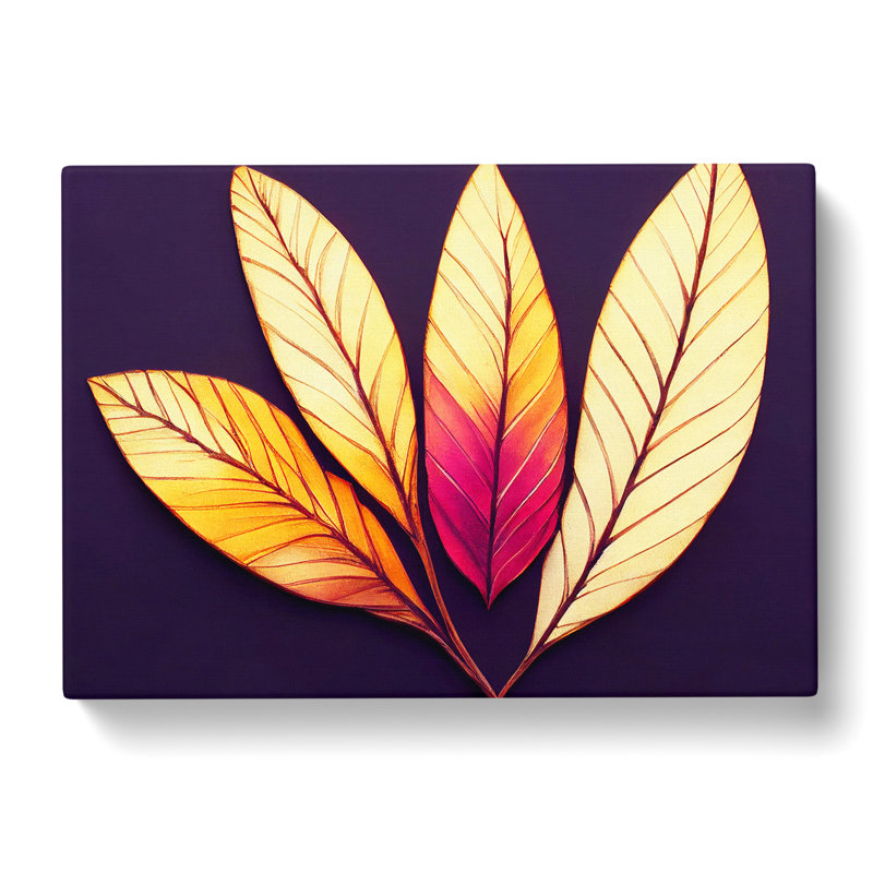 Deco Plant Leaf Vol.3 - Wrapped Canvas, 35cm H x 50cm W x 3cm D