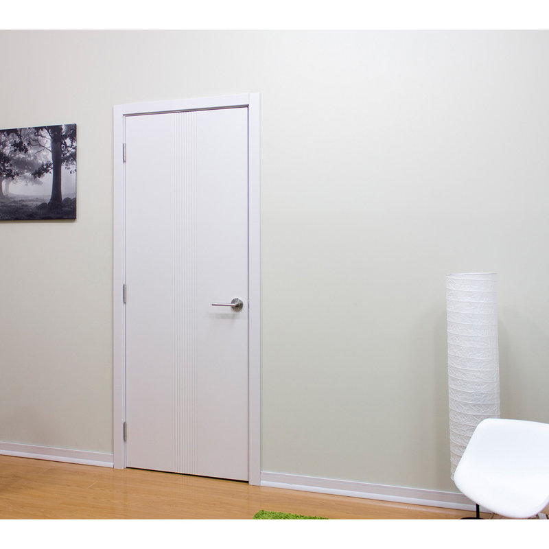 M34 Pre-hung White Laminate Interior Door Left/Right, L 27,75 po x H 80 po, Droite