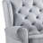 Gray Fabric Glider Chair With Swivel