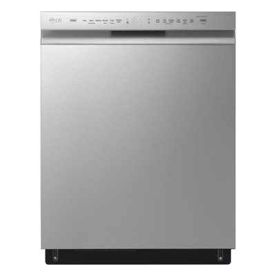 LG 24 in. PrintProof Stainless Steel Front Control Dishwasher with QuadWash, 3rd Rack & Dynamic Dry, 48 dBA