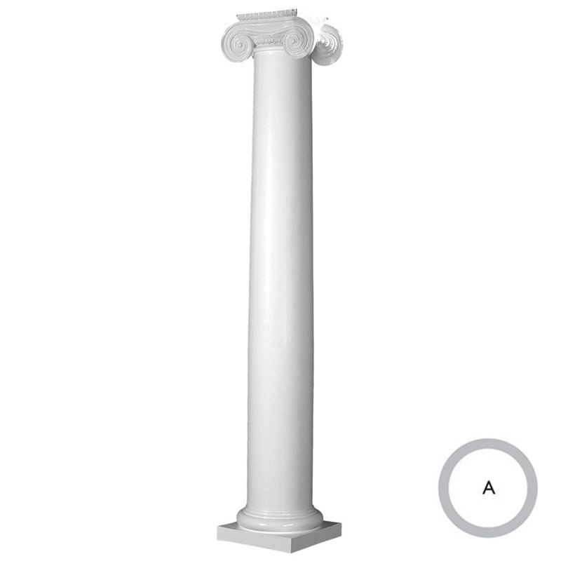 Colonne ronde Endura-Stone, 12 po de diamètre x H 9 pi ,  Base toscane et Erectheum grecque