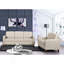 Fauteuil d'appoint capitonné à garniture passepoilée et à passepoil, canapé simple en tissu de polyester pour le salon-1100706-1100732