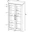 Armoire en bois d'ingénierie gris à 2 portes en bois d'ingénierie avec finition lisse pour une organisation de style bord de mer dans le salon