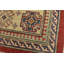 Tapis géométrique en laine noué à la main rouge / bleu / beige
