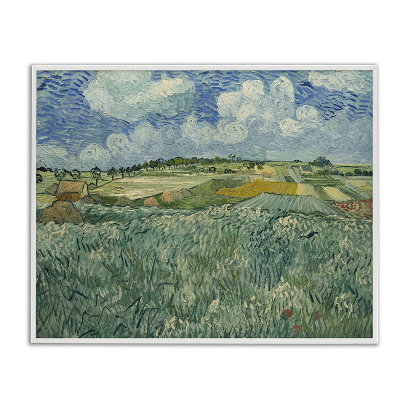 Giclée classique Van Gogh Farmland par one1000paintings, Estampe numérique encadrée blanc bord de mer, H 11 po x l 14 po