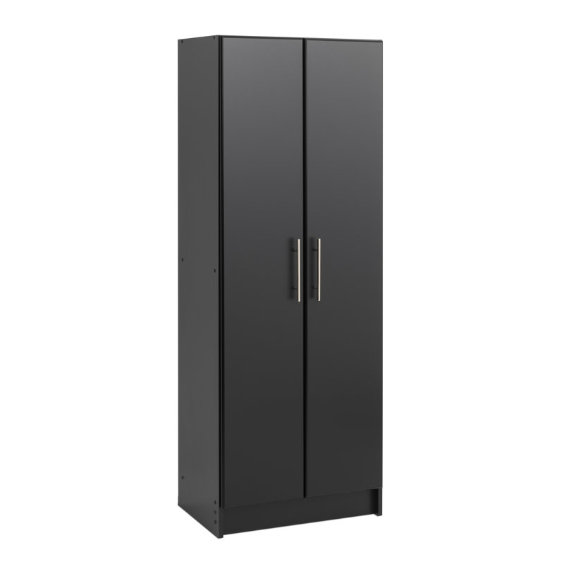 Wassim Single Storage Cabinet ( 65 " H x 24 " W x 16 " D), Black