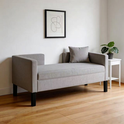 Repose-pieds / Lit de repos avec coussins - gris