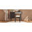 39" Retro Bohemian Style Wooden Makeup Vanity Set With Charging Plug&USB Port And Stool, Dressing Table With 3 Storage Drawers And 1 Rectangular Rattan Drawer-1020163320