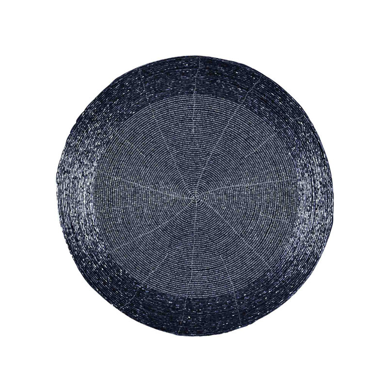  Napperon en verre bicolore lustré, ensemble de 4, Bleu lustré bicolore