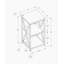 Accent Table, Side, End, Nightstand, Lamp, Grey Laminate, Black Metal, Contemporary, Modern-533877320