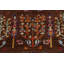 Tapis brun en laine noué à la main de conception unique 4 pi 9 po x 6 pi 2 po New Age