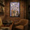 Plantes et fleurs, livres sur vitrail, reproduction d'art sur toile