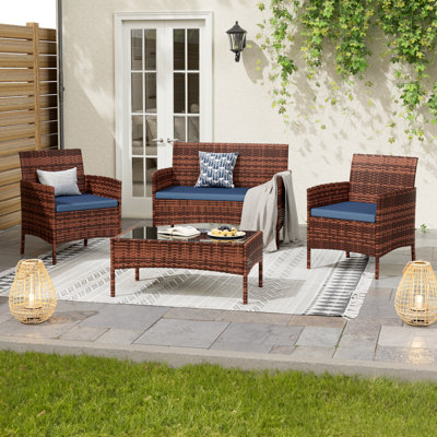 Angeli 4 - Person Outdoor Seating Group with Cushions