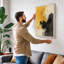 Ink and Gold Japandi - Wrapped Canvas-2108048594-2108048596
