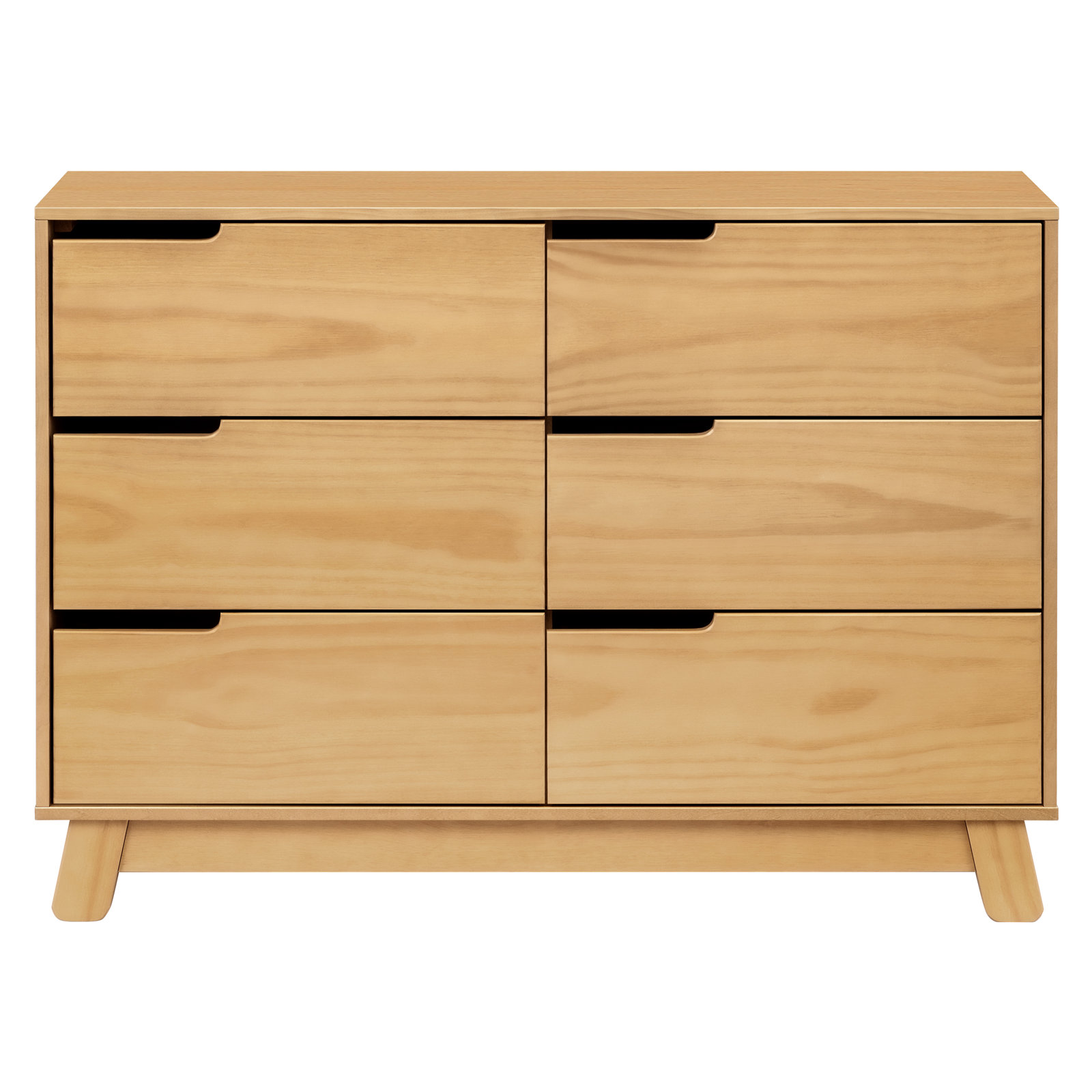 Hudson 6 Drawer 48" W Double Dresser, Honey