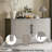 47 Inch Sideboard Buffet Cabinets, Wooden Storage Cabinet with Metal Handles for Living Room, Kitchen-1174240525