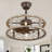 Colp 18'' Classic Farmhouse Caged Ceiling Fan with Lights, Rustic Bladeless Fandelier Reversible Ceiling Fan