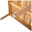Ensemble de 4 chaises de patio, chaises de salle à manger d'extérieur en bois d'acacia tressé avec accoudoirs, aspect teck et tressage en corde blanche, résistantes aux intempéries, pour le jardin, la cour, les repas et la détente au bord de la piscine.