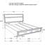 Lit double à panneau de rangement complet, tête de lit et design, tiroirs peu encombrants, finition fraîche et polyvalente pour la chambre à coucher, fabriqué en bois massif, structure en solution de 58,82 po de largeur, bois franc asiatique structuré-309979349