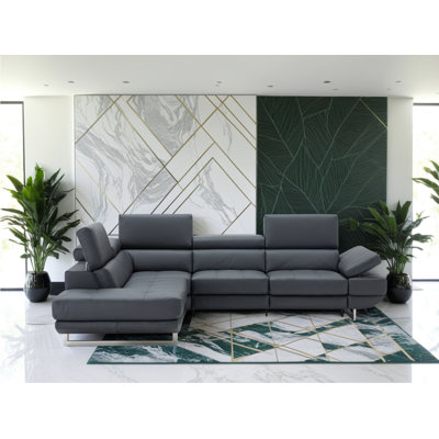 Cartagena 2 - Piece Leather Sectional by The Classy Home