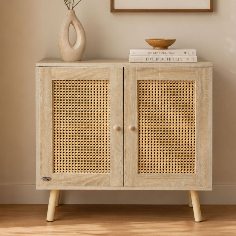 Allory Wicker/Rattan Rectangle Accent Cabinet