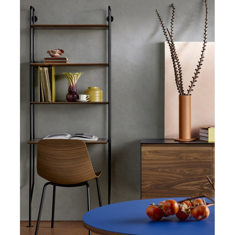 Hitch Etagere Bookcase, White Body/White Cubbie