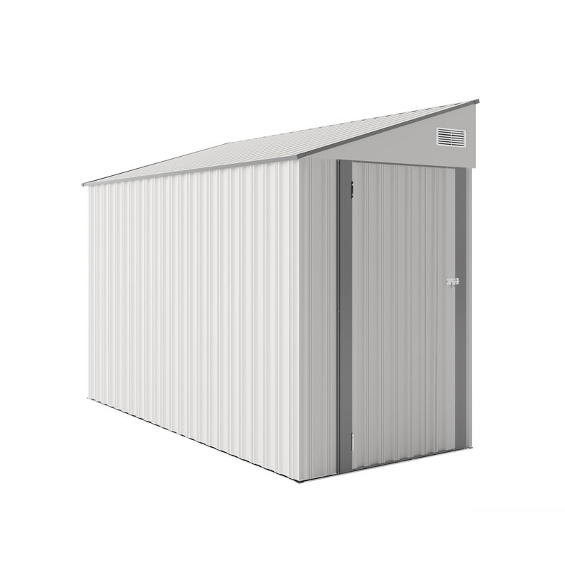 Spacious Metal Sheds 4x8 Ft, Modern Sloped Roof Storage For Home Yard
