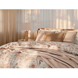 Sea Bloom Print Duvet Cover Full/Queen Natural W/Sage