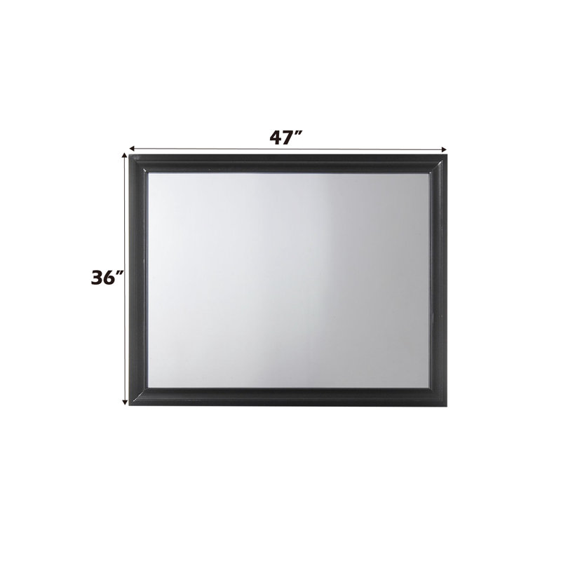 Carman Rectangular Dresser Mirror in Black
