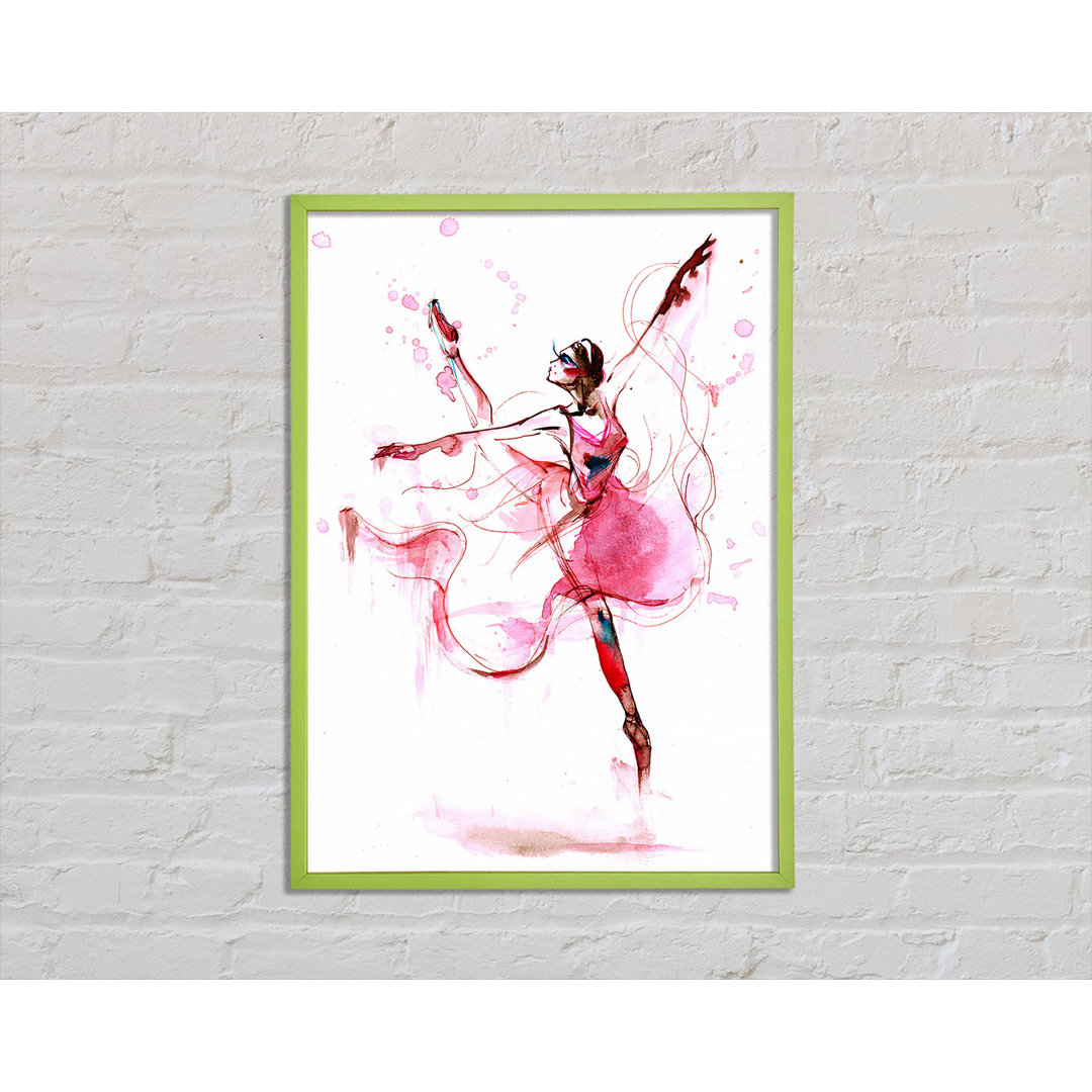 Rosa Ballerina 1 - Einzelner Bilderrahmen Kunstdrucke