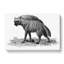 Striped Hyena In Black And White by George Shaw - Wrapped Canvas Print-55318618