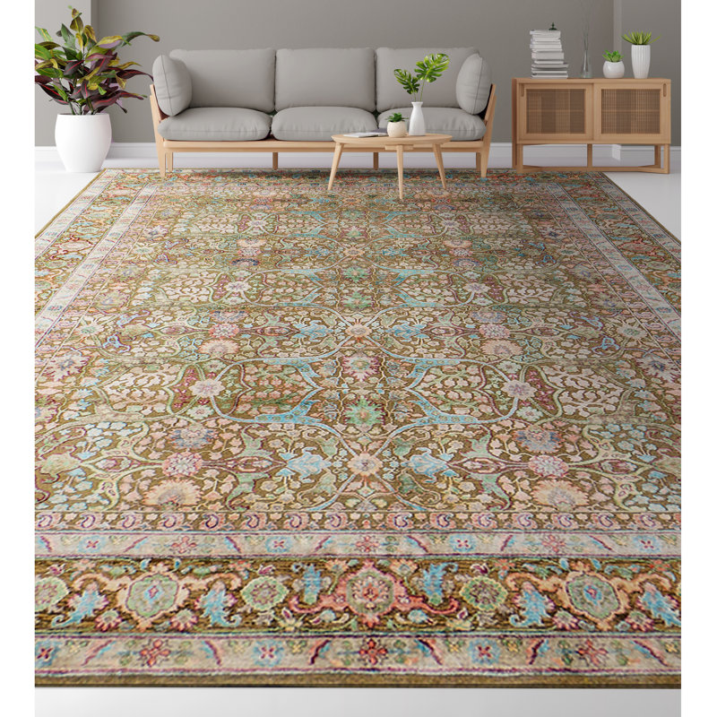 Oriental Area Rug in Camel, Rectangle 8' x 10'