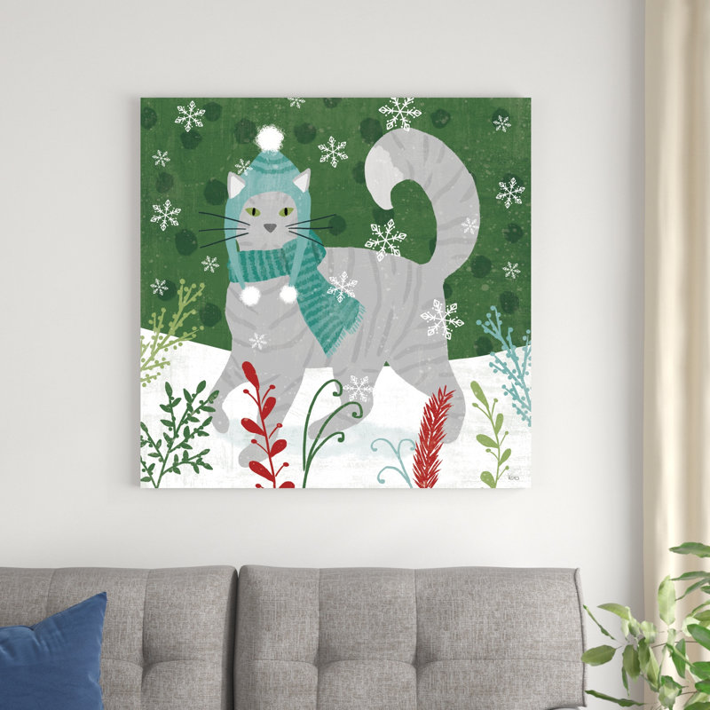 Purrfect Holiday V, H 36 po x l 36 po x P 1,25 po
