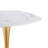 Square Tulip Dining Table for 2-4 Persons, 24 Inch Small Kitchen Table with Sturdy Golden Metal Pedestal Base, Modern Bistro Table for Small Space, Apartment, Cafe, Office, Living Room-1389641132-1389641122