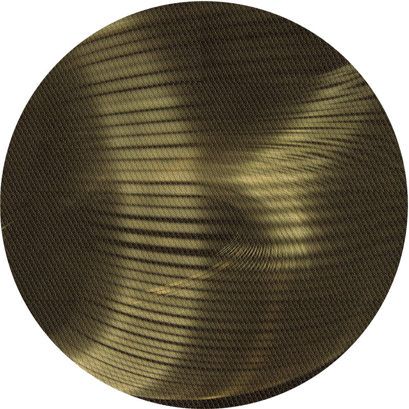 Performance Wool Abstract Indoor Rug, Round 5'