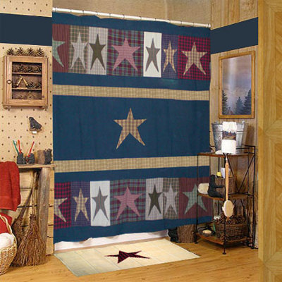 Cotton Patchwork Shower Curtain