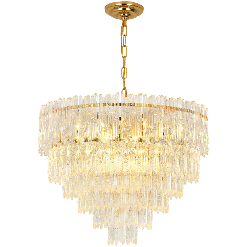 Empire Chandelier with Crystal Accents, 40cm H x 55cm W x 55cm D