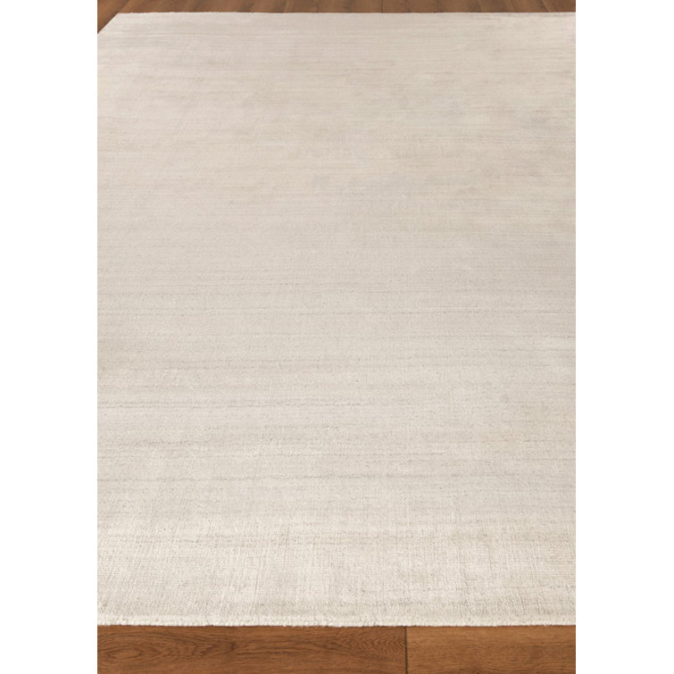 Exquisite Rugs Sanctuary Handmade Hand Loomed Bamboo Silk/Wool Beige Area Rug