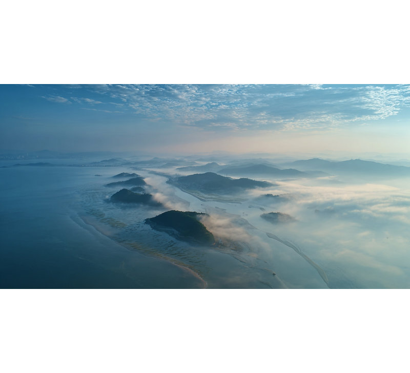 Art mural sur toile Misty River Isles, H 20 po x l 40 po x P 1,5 po