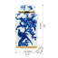 Pot à couvercle Maxon, motifs floraux oiseaux, bordure dorée, porcelaine bleu-blanc 11 pouces