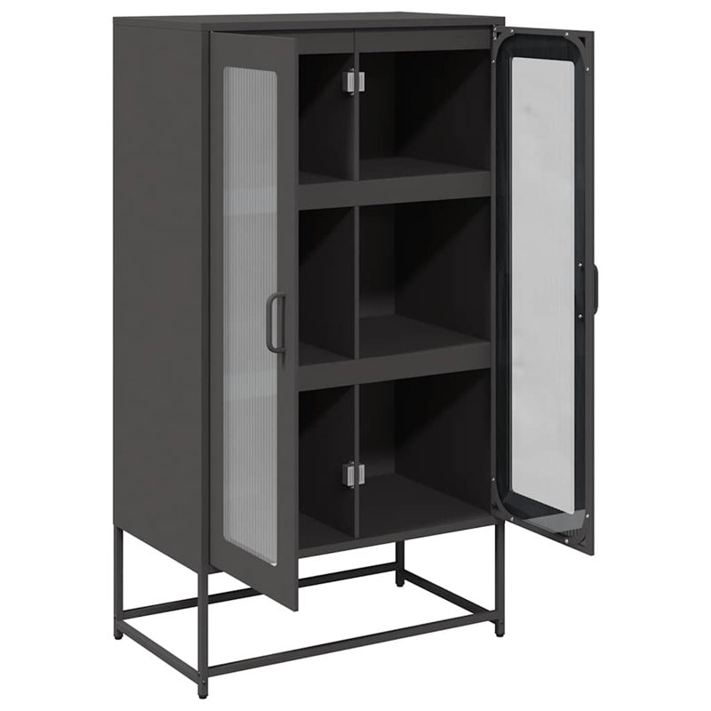 Highboard 68X39x123 Cm Steel, Black