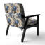 Chaise d'appoint florale Cobalt-6885875