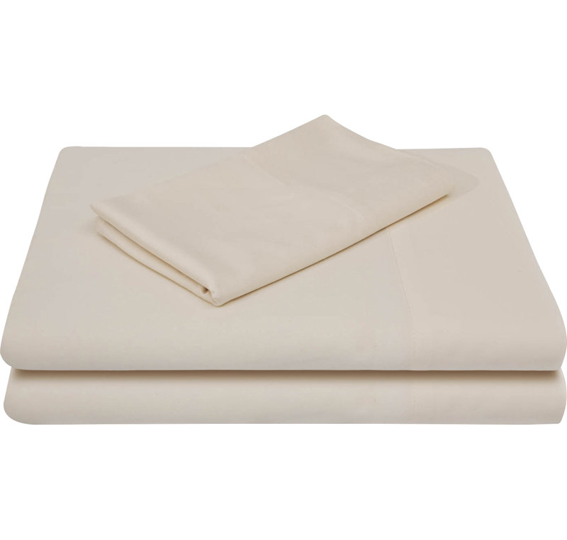 Kera Rayon from Bamboo Sheet Set, Ivory, Twin Sheet Set with 1 Pillowcase
