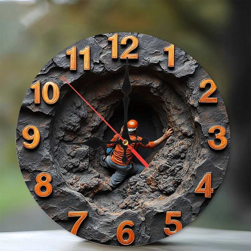 Décoration murale horloge d'escalade unique